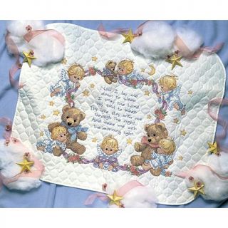Baby Quilt Stamped Cross Stitch Kit   Nighttime Prayer 34" x 43"   6354316