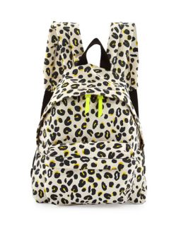 Stella McCartney Splat Leopard Print Backpack, Cream