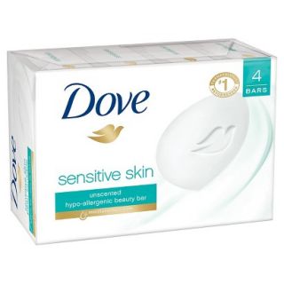 Dove Sensitive Skin Beauty Bar 4 oz, 4 Bar