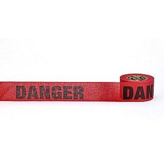 Mutual Industries Danger Repulpable Barricade Tape, 3 x 45 yds., Red