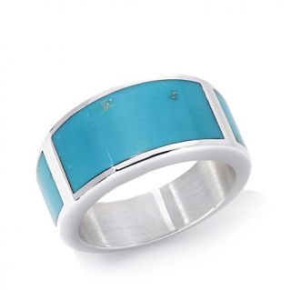 Jay King Unisex Campitos Turquoise Sterling Silver Band Ring   7713740