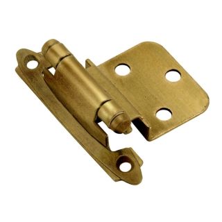 Amerock Gilded Bronze 0.375 inch Offset Face Mount Self Closing Hinges