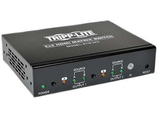 Tripp Lite 2x2 HDMI Matrix Switch for Video and Audio, 1920x1200 at 60Hz / 1080p B119 2X2