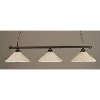 Toltec Lighting 3 Light Kitchen Island Pendant; Bronze