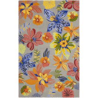 Safavieh Four Seasons Rectangular Gray Floral Indoor/Outdoor Woven Area Rug (Common 4 ft x 6 ft; Actual 3.5 ft x 5.5 ft)