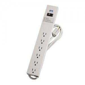 Leviton 5100 PS 15A, 120V, 6 Outlet Power Strip, 6ft Cord