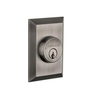 Nostalgic Warehouse Fifth Avenue Antique Pewter Double Cylinder Deadbolt   Keyed Differently FAV 62 AP KD