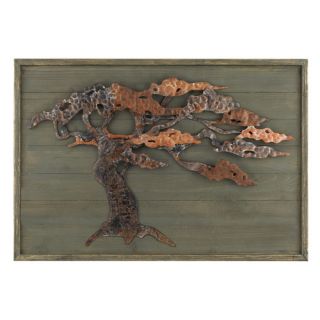Wood and Metal Tree Wall Art on Plaque by Elk Lighting