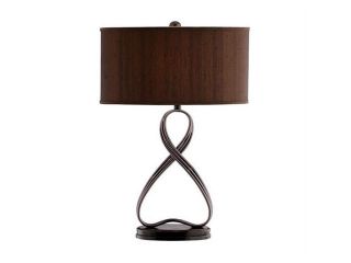 Stein World Lazy Eight Table Lamp, Dark Brown, Antique Murky Grey   95646