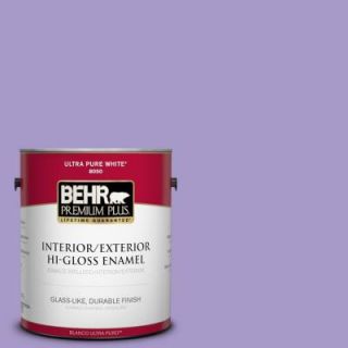 BEHR Premium Plus 1 gal. #640B 5 Bloomsberry Hi Gloss Enamel Interior/Exterior Paint 840001