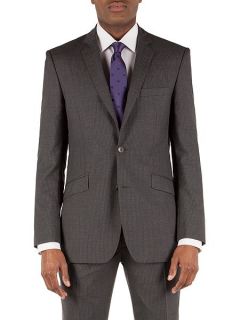 Alexandre of England Stripe Tailored Fit Jacket Grey