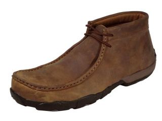 Twisted X Work Shoes Mens Driving Mocs Steel Toe 8.5 M Saddle MDMST01