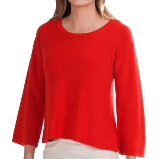 August Silk Ribbed Crop Sweater (For Women) 8356Y