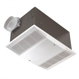Nutone 9905 Bathroom Fan, 70 CFM for 4" Ducts w/1500W Heater & 2 Function Switch   White