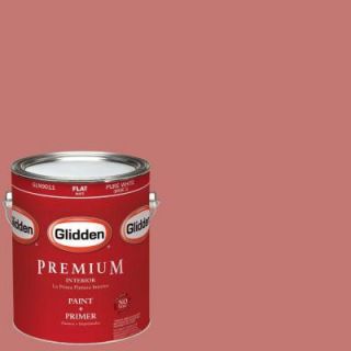 Glidden Premium 1 gal. #HDGR62 Madeira Rose Flat Latex Interior Paint with Primer HDGR62P 01F