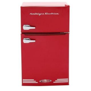 Nostalgia Electrics Retro Series 3.0 cu. ft. Mini Refrigerator with Freezer in Red RRF325HNRED