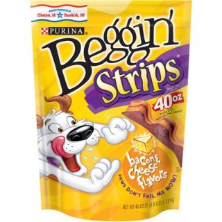 Purina Beggin' Strips Bacon & Cheese Flavors Dog Snacks 40 oz. Pouch