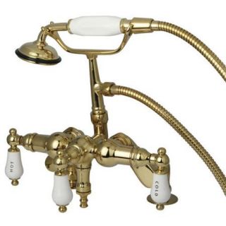 Elements of Design Hot Springs Deck Mount Clawfoot Tub Faucet with Handshower