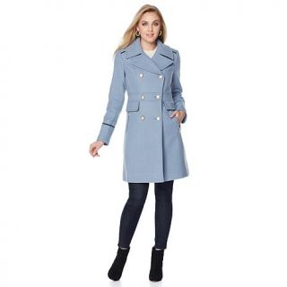 Vince Camuto Wool Blend Double Breasted Trench Coat   7814095