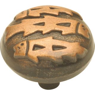 Hickory Hardware 1 1/4 in Antique Copper Mississippi Round Cabinet Knob