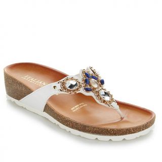 Italian Shoemakers "Beth" Jeweled Thong Sandal with Contoured Footbed   7979774