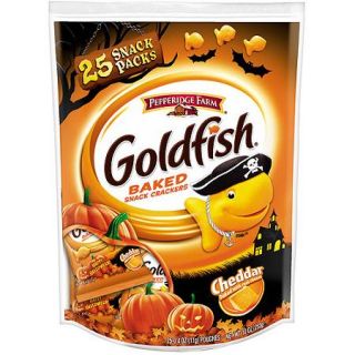 Goldfish Halloween Cheddar Baked Snack Crackers, 0.4 oz, 25 count
