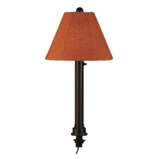 Patio Living Concepts Catalina 28 in. Bronze Umbrella Outdoor Table Lamp with Natural Linen Shade 30777