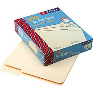 Smead File Folder, Letter, 1/3 Cut Tab Right Position, Letter Size, Manila, 100/Box (10333)