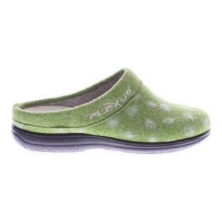 Womens Flexus by Spring Step Winchester Clog Slipper Green Wool