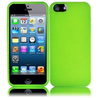 INSTEN Green Rubberized Hard Plastic PC Snap on Phone Case Cover for