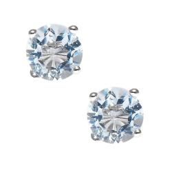 Sterling Silver Blue Topaz Stud Earrings  ™ Shopping   Top