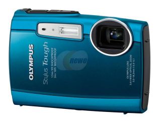 Open Box OLYMPUS Stylus Tough 3000 Blue 12 MP 3.6X Optical Zoom Waterproof Shockproof 28mm Wide Angle Digital Camera