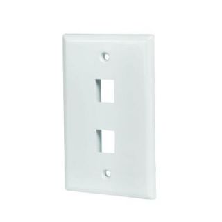 CE TECH 2 Port Wall Plate   White 5002 WH
