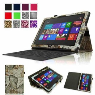 Fintie Folio Leather Case Cover for Microsoft Surface RT / Surface 2 10.6 inch Tablet, Map Design