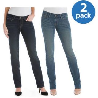 Signature by Levi Strauss & Co. Women's Straight Jeans 2pk Value Bundle