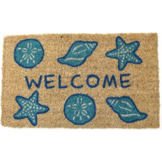 Entryways Handmade Shells Welcome Doormat