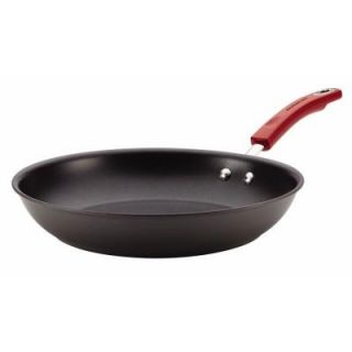 Rachael Ray Hard Anodized Nonstick 12 1/2 in. Skillet in Gray with Red Handle 87645