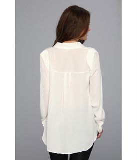 nicole miller v neck silk blouse
