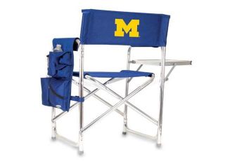 Picnic Time PT 809 00 138 344 0 Michigan Wolverines Sports Chair in Navy