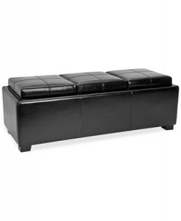Belfast Faux Leather Triple Tray Ottoman, Direct Ships for just $9.95