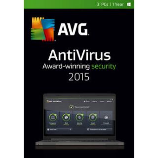AVG AntiVirus 2015 (3 PCs, 2 Year Subscription) AV15N24EN003