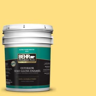 BEHR Premium Plus 5 gal. #370B 4 June Day Semi Gloss Enamel Exterior Paint 540005