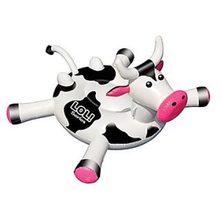 Swimline LOL™ 54 Cow Inflatable Ride On Pool Toy, White/Black