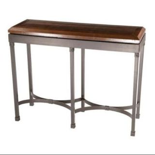 Cedarvale Iron Console Table (Glass Beveled, Natural Black)