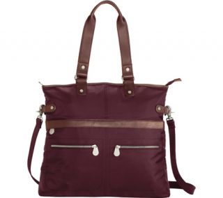 Womens baggallini ELE619 Elena Tote   Garnet Luxury Nylon