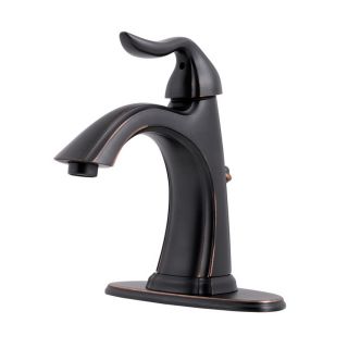 Pfister Santiago Tuscan Bronze 1 Handle WaterSense Bathroom Sink Faucet (Drain Included)