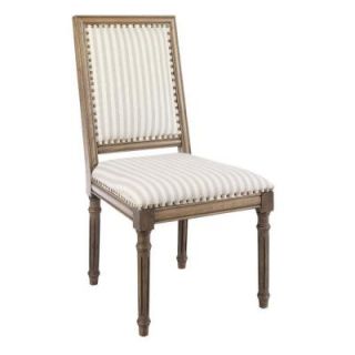 Home Decorators Collection Marais Stripe Side Chair in Ivory 0552700450
