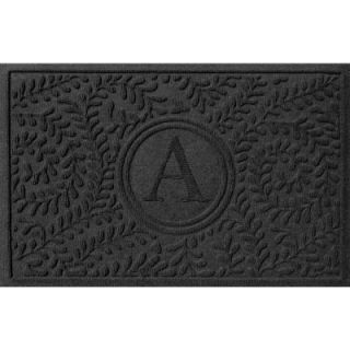 Bungalow Flooring Boxwood Charcoal 24 in. x 36 in. Monogram A Door Mat 2.0384270023E10