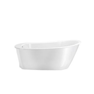 MAAX Sax 5 ft. Freestanding Reversible Drain Bathtub in White 105797 000 002 100