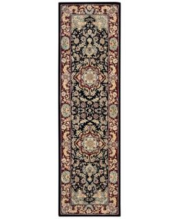 Nourison Wool & Silk 2000 2005 Black 23 x 8 Runner Rug   Rugs